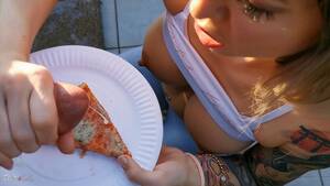 Cum Food Porn - Wild Food Porn Fantasy. Eating My Pizza With Cum Topping. WetKelly Porn  Video