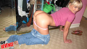 big tit blonde masterbates - Hot big tits teacher masterbates and fucks her self in these solo gf fuck  pics