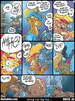 cock biting toons - Biting The Big One comic porn | HD Porn Comics