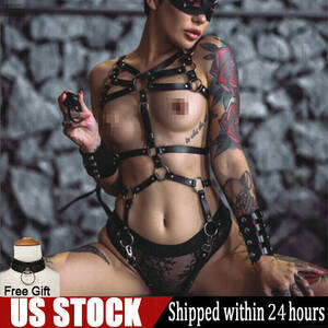 Bondage Women Porn - BDSM Body Bondage Suspenders Women Leather Harness Garter Belt Flirt Porn  Straps | eBay