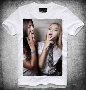 grungy - Glam N Grunge T Shirt Sexy Girls School Naughty Porn Porno Kate Moss Megan