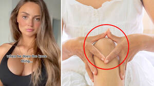 lesbian kiss naked knees - The Knee Thing | Know Your Meme