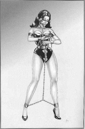 latex mistress drawing - Art by Tom