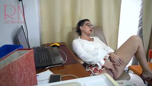 computer secretary naked - SEXRETARY Secretary acquires stuffed with a sex tool camera in the office  Web Camera 1 watch online