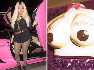 Nicki Minaj Boobies Porn - Nicki Minaj birthday boob cake: Pop star gets stripper pole for birthday  and arrives in $700k car - Mirror Online