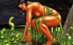 3d Plant Tentacle Porn - Swamp monster fucks a hottie with its tentacles | 3dwerewolfporn.com