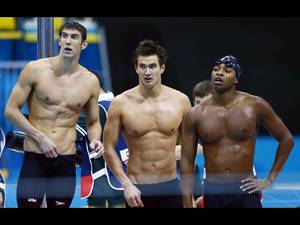 Jackie Jones Australian Amateur Porn - Michael Phelps, Nathan Adrian, and Cullen Jones react after finishing second