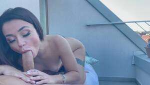 Italian Porn Star Big Cock - Italian Pornstar Sucking Big Dick on the Terrace - Pornhub.com