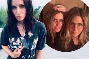 Courteney Cox Jennifer Aniston Porn - Courteney Cox transforms into Jennifer Aniston to mark Friends star's 51st  birthday - Irish Mirror Online