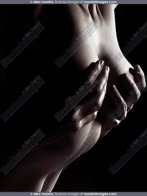 Man Touching Woman Boobs Porn - Sensual erotic closeup of man hands on nude woman breast | Fashion,  Commercial, Fine Art Stock Photo Archive
