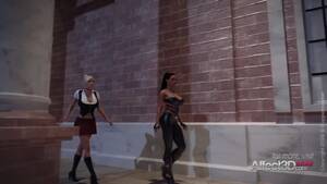 free 3d cartoon shemale lesbian - Free cg animation lesbian babes having shemale hentai sex in a musemum in  hd Porn Video HD