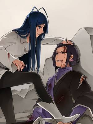 Bleach Yumichika Gay Porn - androgynous antenna_hair ayasegawa_yumichika black_hair bleach blood  blue_eyes boots giselle_gewelle multiple_boys otoko_no_ko sweat yaoi