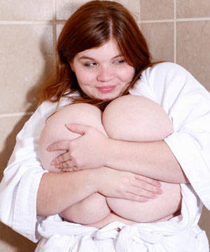 natural squishy boobs - Anorei Collins gets squishy tits from hugging her big boobs in massive  breasts photos from AnoreiCollins â€¦