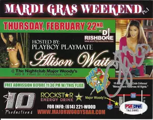 Alison Waite Porn - Sara Jean Underwood & Alison Waite Signed 2007 Playboy Event Flier Card  PSA/DNA | eBay