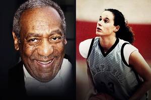 Bill Cosby Fucking - Left, Bill Cosby in 2004; Right, Andrea Constand plays highschool  basketball, 1991