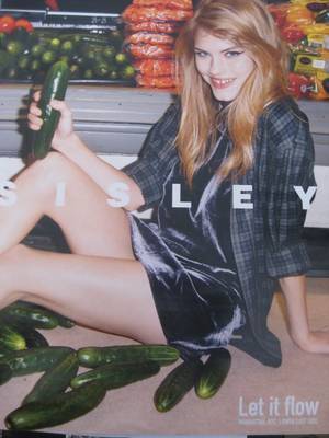 Grammar Porn - First bad grammar and now this! Georgia May Jagger shilling for Sisley in  The Gloss Magazine. Very cucumbery. It's all about to kick off on Liveline!  Look: