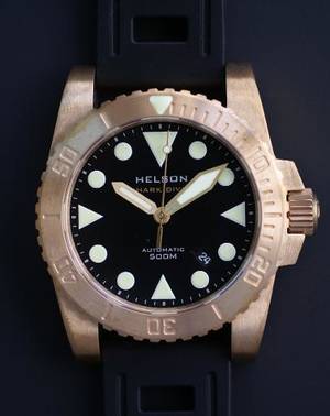 Black Shark Porn - Helson SHARK DIVER 42mm BRONZE ETA BLACK