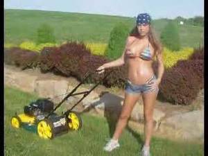 Lawn Care Porn - Lawn mower bikini
