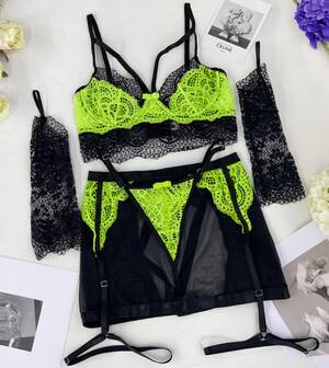 Lace Bra Panties Porn - Lingerie Set For Women Porn Patchwork Underwear Lace Bra Panties With  Sleeves Transparent Mesh Sissy Fetish Costumes