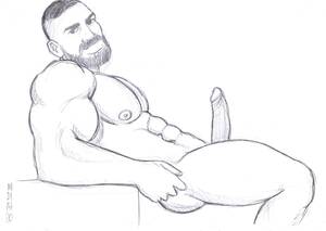 Big Dick Porn Pencil Drawings - Vintage Gay Penis Drawing | Gay Fetish XXX