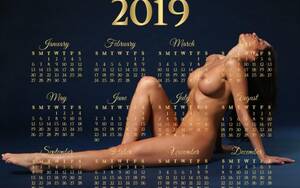 big boobs calendar - Wallpaper model, brunette, naked, tanned, big tits, boobs, nipples, calendar,  2019, hi-q desktop wallpaper - Holidays - ID: 230500 - ftopx.com