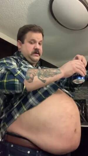 big fat beer - Chubby: Fat man beer chugging belly - ThisVid.com