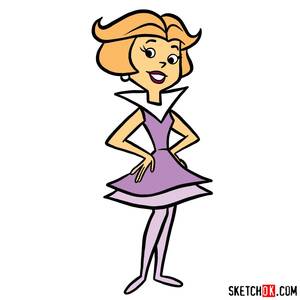 Judy Jetson And Daddy Porn - How to draw Jane Jetson | The Jetsons - Sketchok easy drawing guides