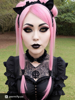 Cosplay Gothic Japanese Porn - Naughty Japanese Babe Spreading Legs in Gothic Park | Pornify â€“ Free  PremiumÂ® AI Porn