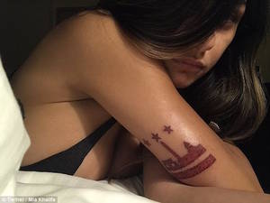 Muslim Porn Girl Tattoo - Critics accused Khalifa of shaming Lebanon by appearing in adult movies  with these tattoos on her body.