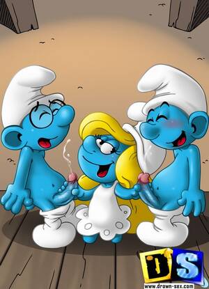 Cute Smurfette Porn - Xxx drawn porn pics of horny Smurfs passionately banging.