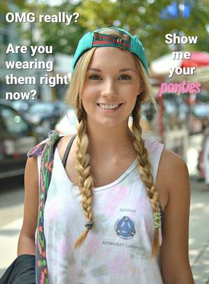 Natural Fucking Captions - She wants to see your pretty panties sweetie! ^-^ # sissy