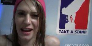 college shower gangbang - College teens fucking in shower gangbang - Tnaflix.com