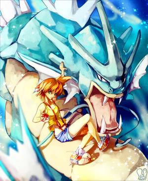 Misty Pokemon Tomboy - Pokemon : Misty and Gyarados by Sa-Dui.deviantart.com on @deviantART