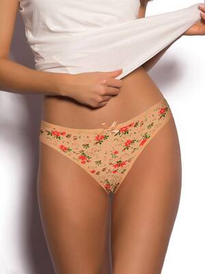 Flower Panty Porn - Buy Shyle Nude Print Thong for Women - Shyaway.com