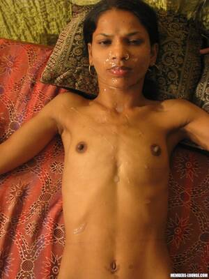 indian babe cum - Skinny flat chested indian girl sucks and gets fucked before she gets her  face cum plastered