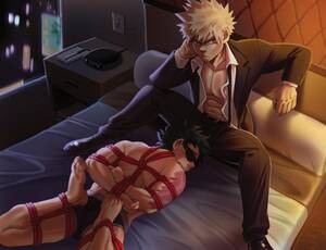 Gay Anime Bondage Porn - Rule 34 - 2boys barefoot bed bedroom blindfold blonde hair bondage clothing  gay green hair izuku midoriya katsuki bakugou legs apart lying on bed lying  on stomach male male/male male domination male