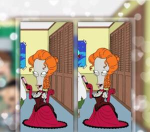 Francine American Dad Porn Pencil Art - Angry Woman in Red Dress