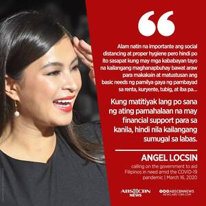 Angel Locsin Blowjob - Kailangan para makakain': Angel Locsin speaks up as workers forced to  commute amid quarantine : r/Philippines