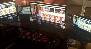 amateur monitor porn - Girls Do Porn posted this video editing photo on Twitter in 2014