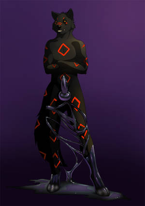 latex rubber porn cartoons - anthro canine horu latex_(artist) male mammal nude penis rubber solo  solo_male transformation wolf