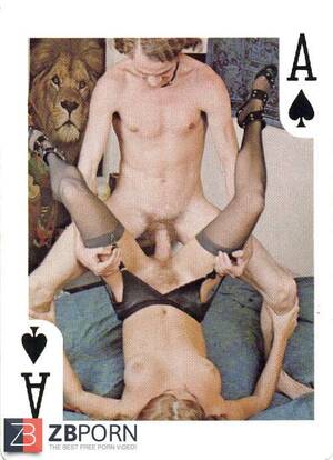 nude actress playing vintages cards - 