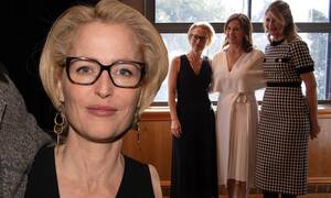 Gillian Anderson Fucking - Gillian Anderson at pre-BAFTAs Fellowship lunch at the Savoy | Daily Mail  Online