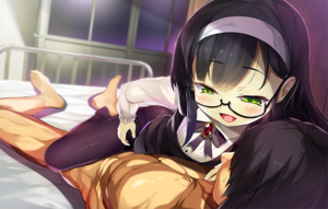 Black Green Glasses Porn - barefoot bed black hair blush cauliflower glasses green eyes headband  necklace nude original pantyhose short hair | konachan.com - Konachan.com  Anime Wallpapers