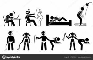 group sex illustrations - Man masturbating by watching porn online and trying virtual reality sex  with goggles. People trying fetish idea such as bondage, dominance, sadism,  ...