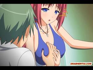 anime hand job - Swimsuit anime coed handjob and wetpussy fucking