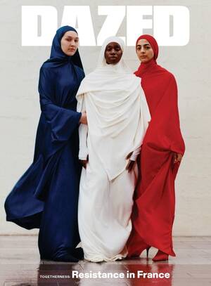 Hijab Porn Image Fap Caption - Dazed cover with Muslim women dressed in abayas in the French colours. Your  thoughts? : r/exmuslim
