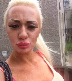 Nose - Josie Cunningham with tattooed lips