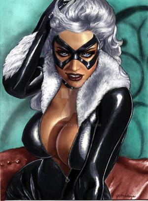 Felicia Cat Girl Porn - Black Cat Colorized by Rifferus