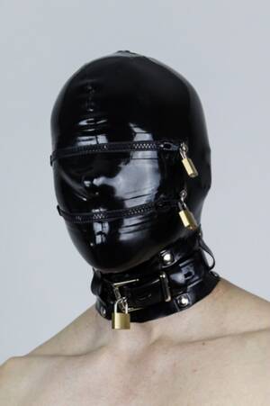 latex gimp bondage anal - Black Gimp Latex Bondage Hood by Latex101 | Bondesque | Bondesque