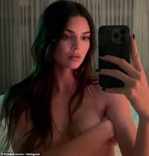 Kendall Jenner Nude Lesbian - Kendall Jenner flashes her cleavage as she poses TOPLESS in a very racy  video after landing on the cover of Forbes magazine | Daily Mail Online